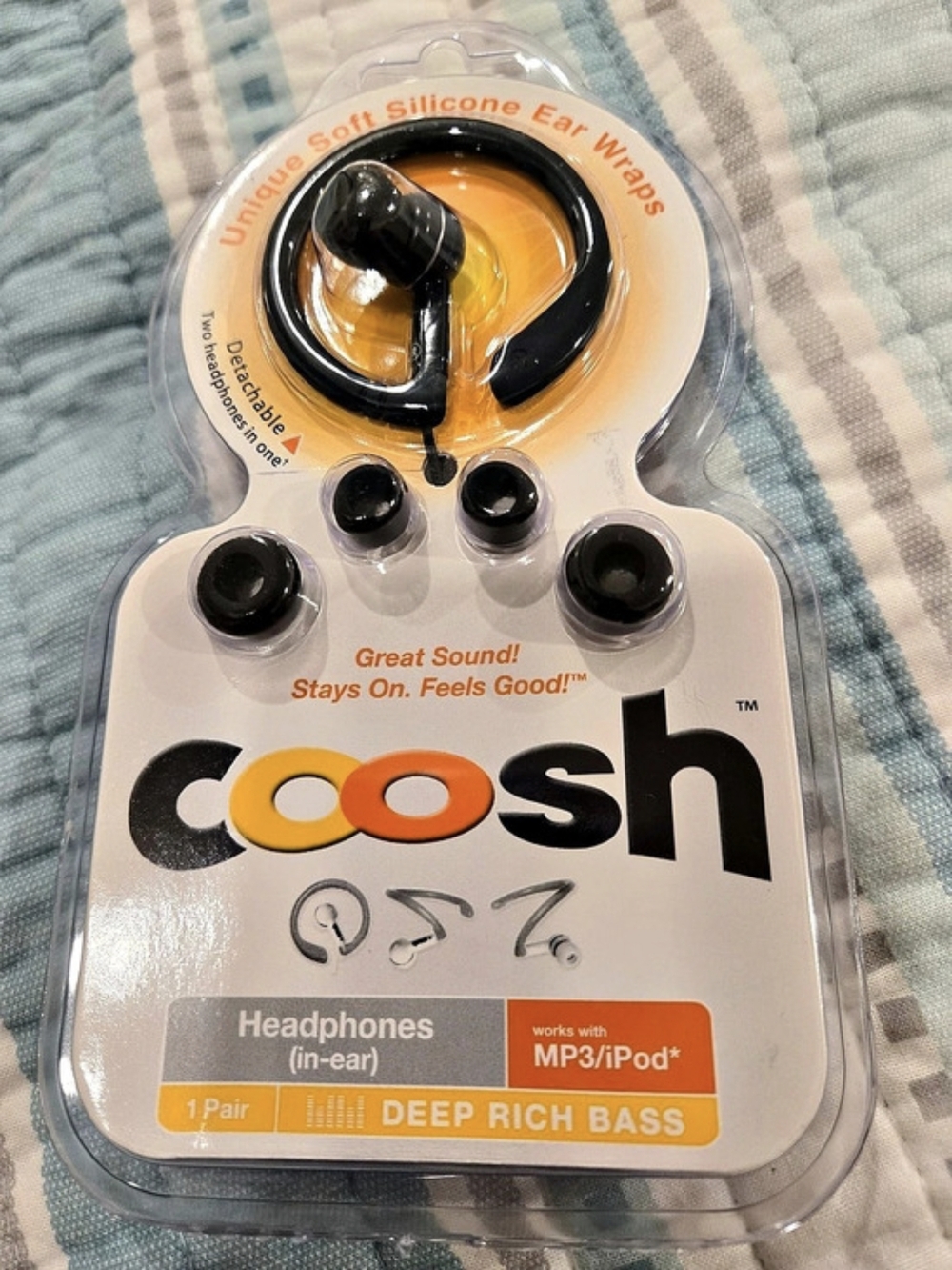 coosh Wired Comfort in-Ear Earbuds with Removable Earhooks In-Ear Headphones